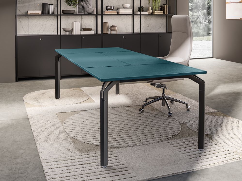 Vinny 10 – Executive Desk With Leather Top And Optional Return & Credenza Unit 4