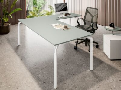 Vinny 12 – Executive Desk With Lacquered Top And Optional Return & Credenza Unit 3