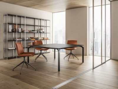 Vinny 12 – Executive Desk With Lacquered Top And Optional Return & Credenza Unit 4