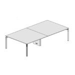 Medium Table with One or Two Centre Leg (10 and 12 Persons)