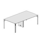 Small Table with Single Top and One Centre Leg (8 Persons)