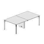 Small Table with Two Top and One Centre Leg (8 Persons)
