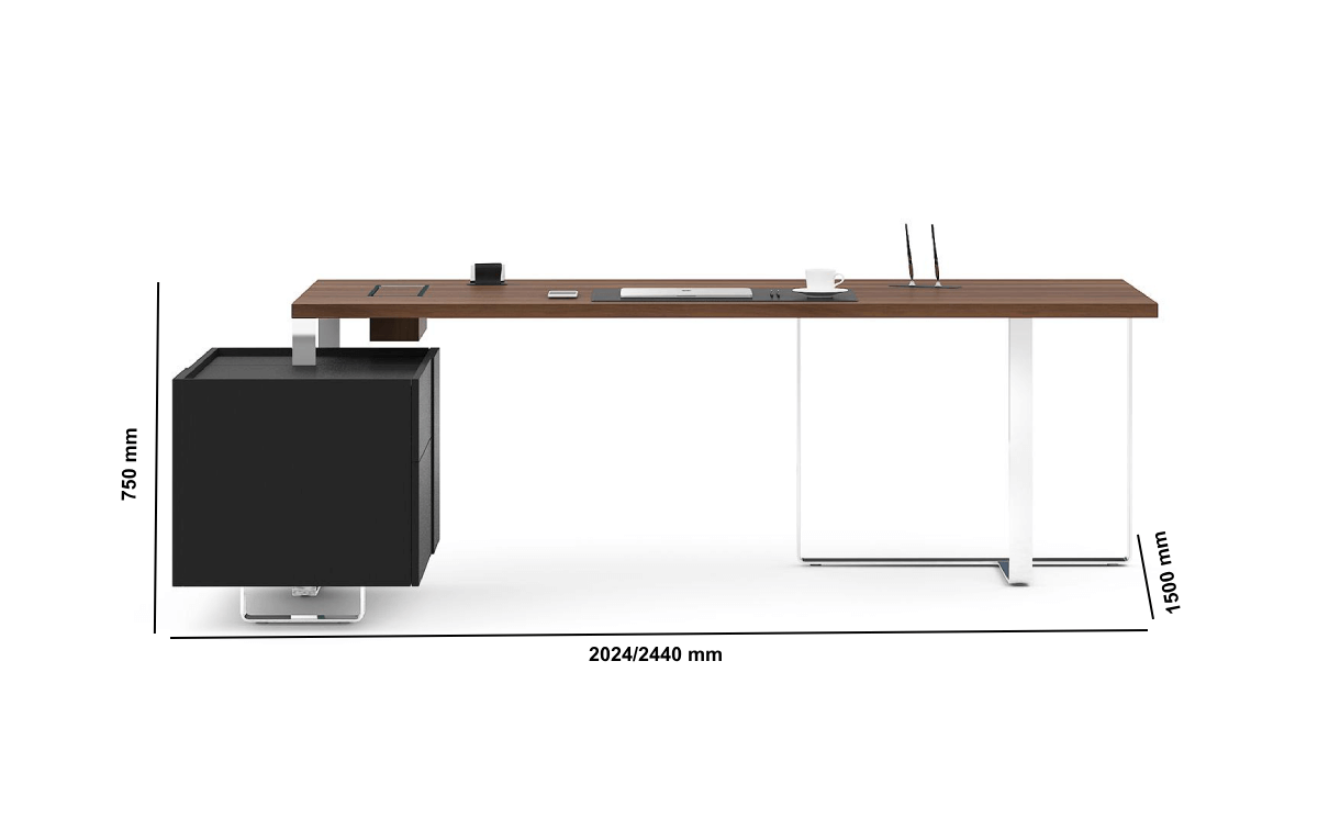 Fabrice 2 – Wood Veneer Executive Desk With Modesty Panel And Credenza Unit Size Image (1) Fabrice 2 – Wood Veneer Executive Desk With Modesty Panel And Credenza Unit Size Image (1)