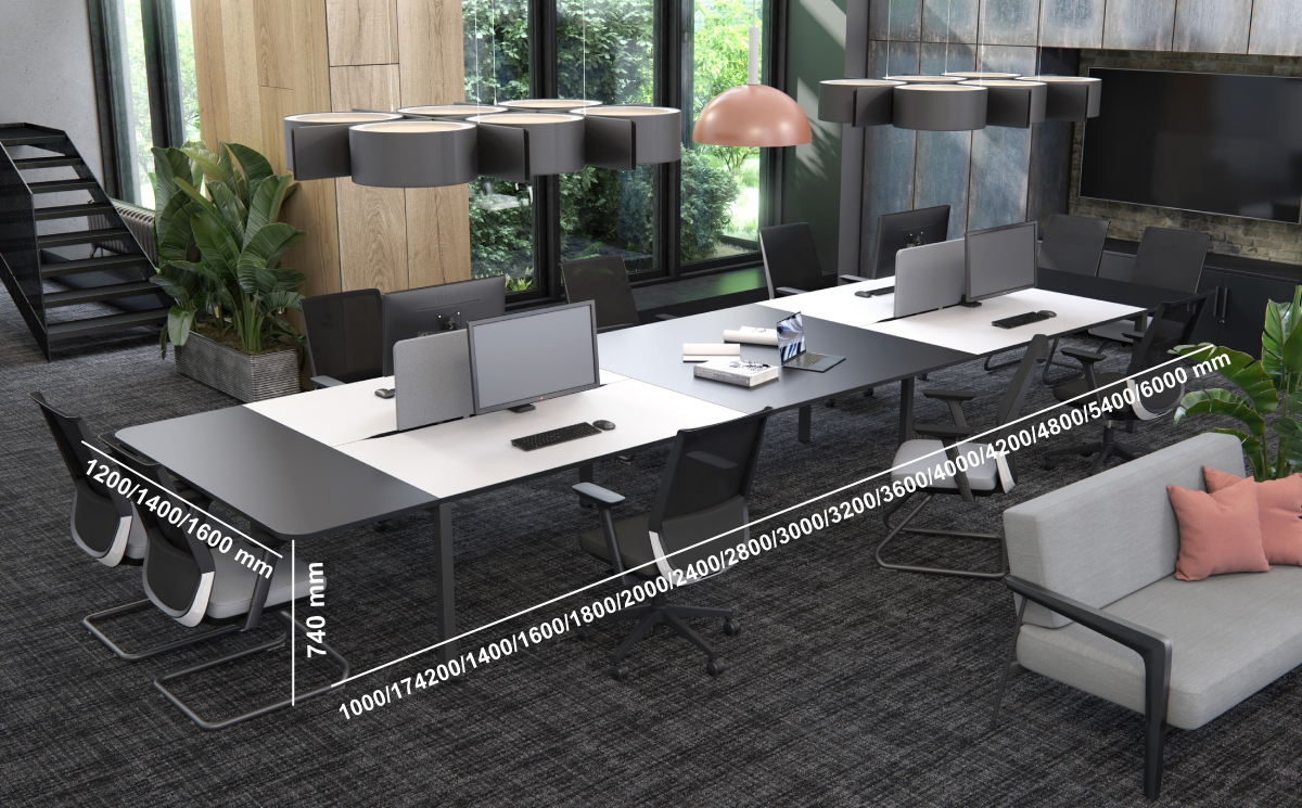 Pino – Back To Back Operational Desk For 2, 4 And 6 Persons Middle Pino – Back To Back Operational Desk For 2, 4 And 6 Persons Middle