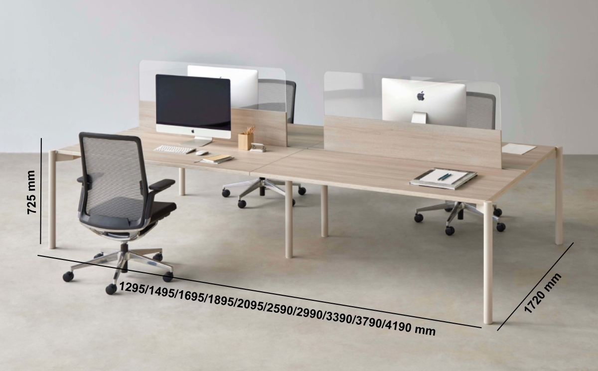 Stefano 1 – Operational Office Desk For 2 And 4 Persons Middle Stefano 1 – Operational Office Desk For 2 And 4 Persons Middle