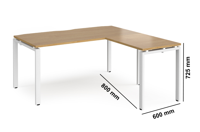 Titian 1 Straight Office Desk With Return Middle 2 Titian 1 Straight Office Desk With Return Middle 2
