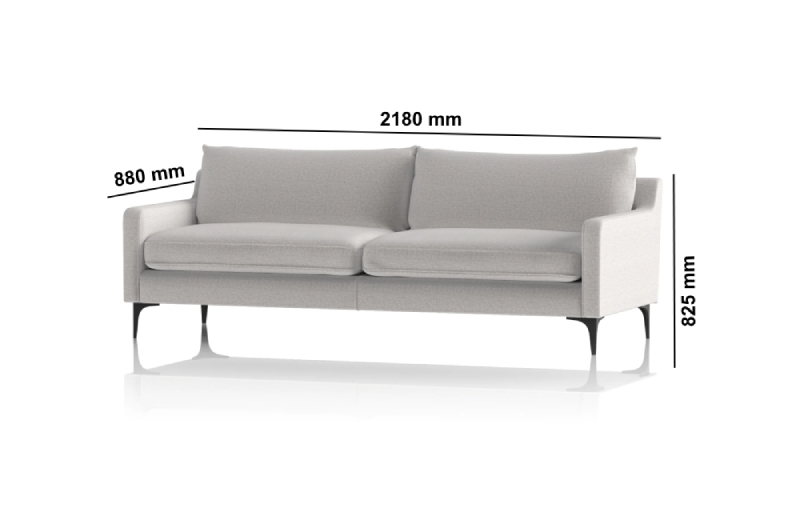 Carolo – Three Seater Sofa Size Image Carolo – Three Seater Sofa Size Image