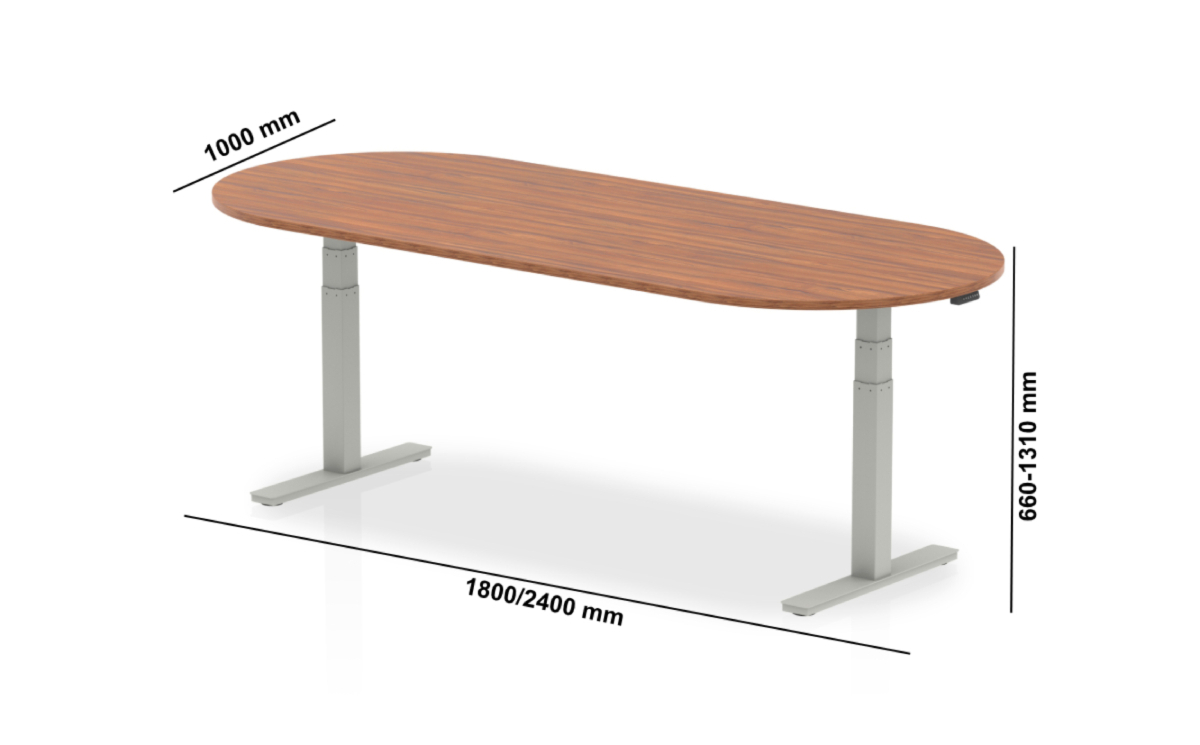Etta 6 D End Shaped Height Adjustable Meeting Table Size Image Etta 6 D End Shaped Height Adjustable Meeting Table Size Image