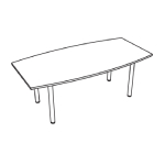 Barrel Shape Table with Circular Base Leg (6 and 8 Persons)