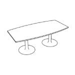 Barrel Shape Table with Trumpet Leg (6 and 8 Persons)