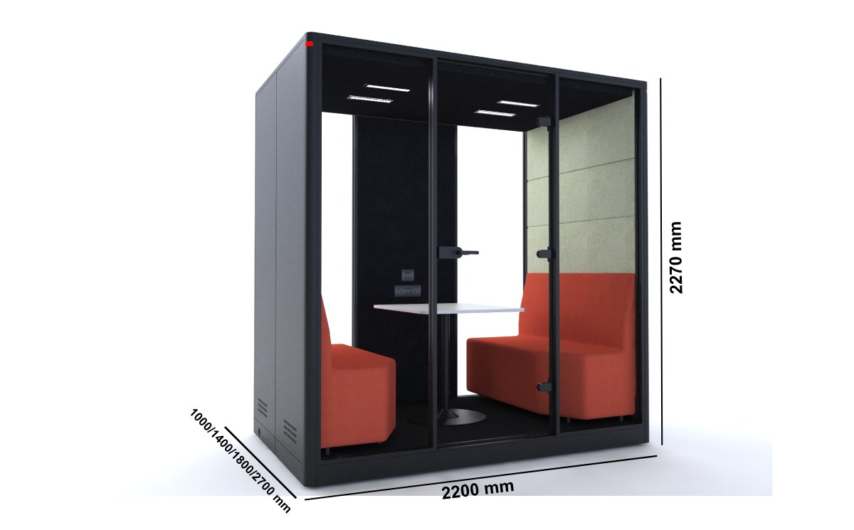 Como – Office Meeting Booth For 2, 4 And 6 Persons Size Image Como – Office Meeting Booth For 2, 4 And 6 Persons Size Image