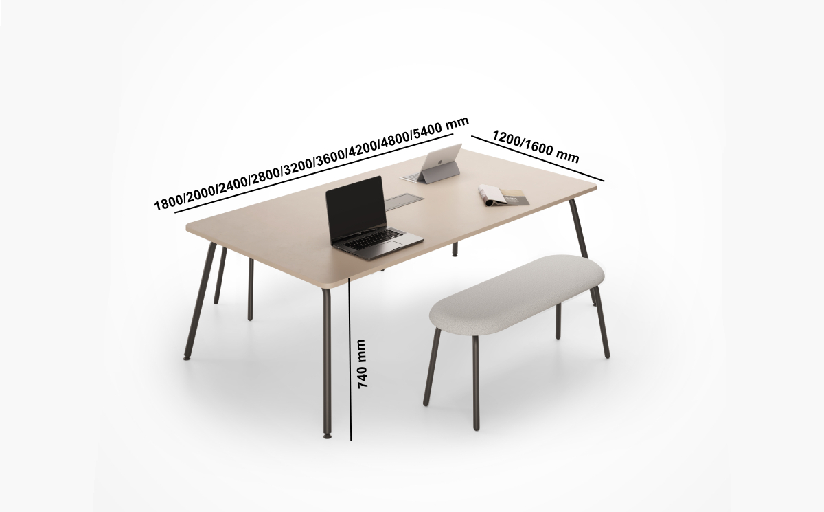 Orsa Rectangular Meeting Table With Optional Planter Size Image Orsa Rectangular Meeting Table With Optional Planter Size Image