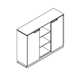 Percy Storage Unit Bookcase L1520 X D421 X H1167