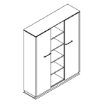 Percy Storage Unit Bookcase L1520 X D421 X H1871