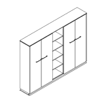 Percy Storage Unit Bookcase L2496 X D421 X H1871