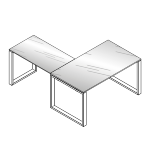 Raymond 4 – Glass Top Executive Desk With Optional Return Right Return