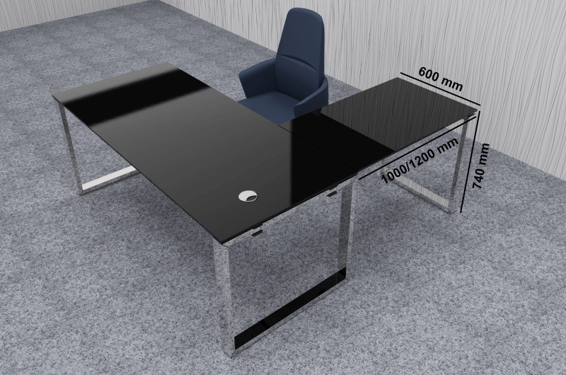 Raymond 4 – Glass Top Executive Desk With Optional Return The Perfect Addition (1) Raymond 4 – Glass Top Executive Desk With Optional Return The Perfect Addition (1)