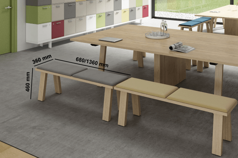 Yahya 4 – Traditional Oak Banch With Optional Cushion Size Image Yahya 4 – Traditional Oak Banch With Optional Cushion Size Image