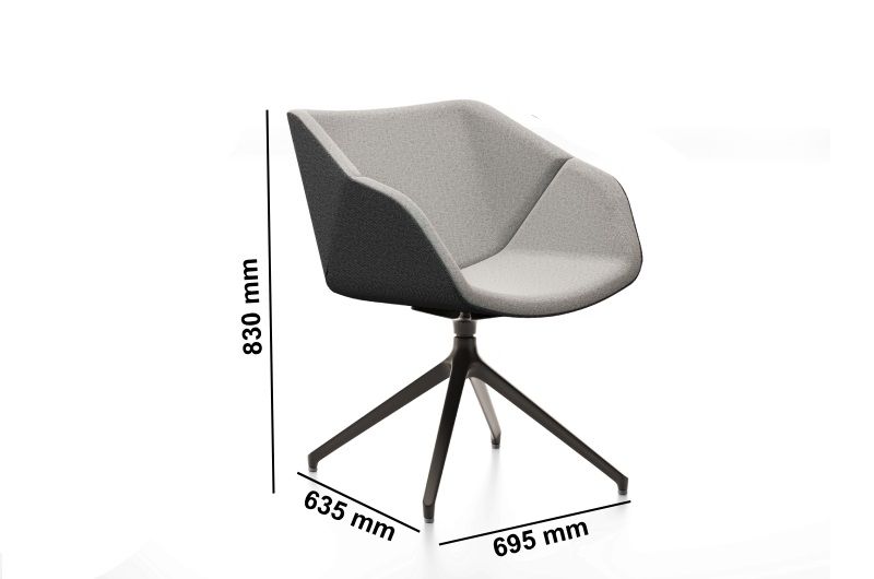 Isacco – Multicolour Tub Chair With Skid And 4 Star Base Frame Dimension Isacco – Multicolour Tub Chair With Skid And 4 Star Base Frame Dimension