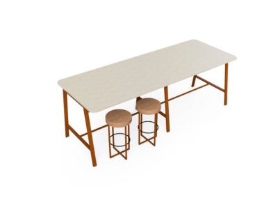 Lido – Medium And High Height Rectangular Meeting Table With Optional Castor 1