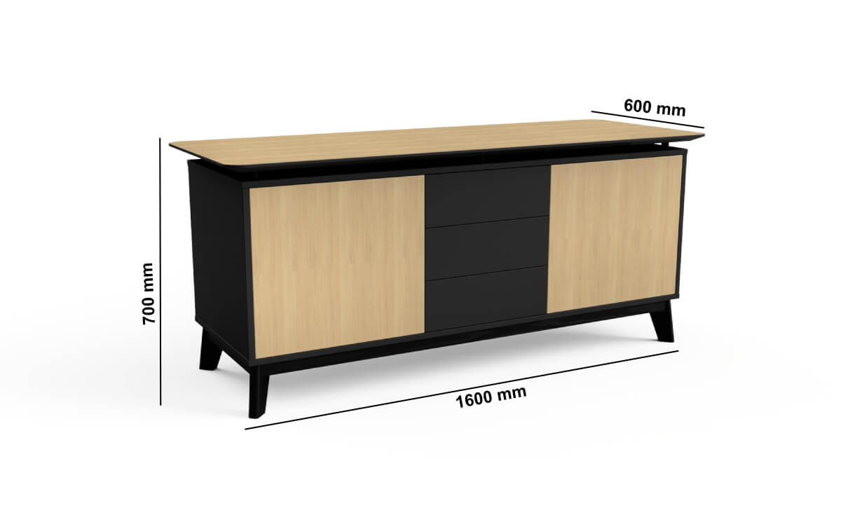 Meo Executive Credenza Unit With Floating Top Size Image Meo Executive Credenza Unit With Floating Top Size Image