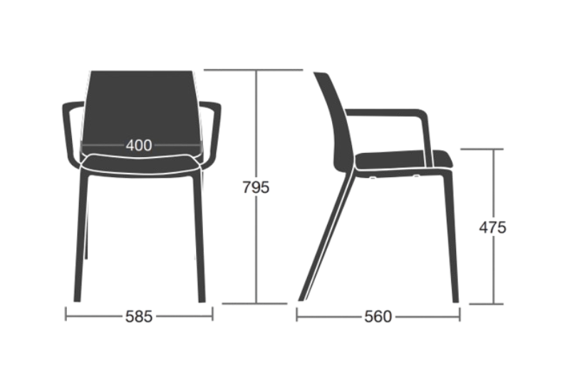 Opal – Multi Purpose Chair Dimensions Img Opal – Multi Purpose Chair Dimensions Img