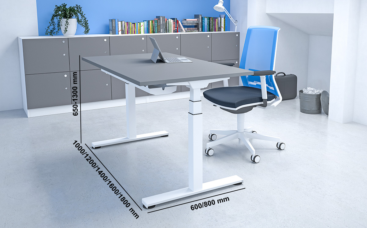 Savino 1 Electric Height Adjustable Desk Size Image Savino 1 Electric Height Adjustable Desk Size Image