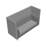 L2300 x D740 x H1325 mm (Three Seater) with High Back