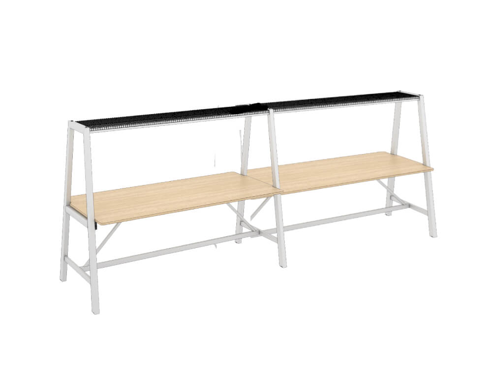 Andina Medium And High Height Rectangular Collaborative Meeting Table With Optional Castor 19