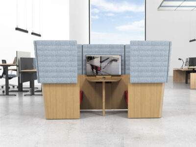 Armando Wooden Base Work Pod With Optional Table & Tv Stand For 4 Persons 4